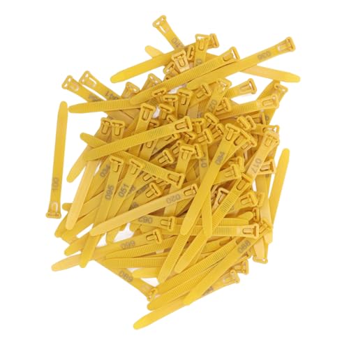 Tissting 1-100 Numbered Poultry Leg Bands, Reusable Chicken ID Rings for Ducks Chicks Geese Pigeons Easy Identification Tracking Management (Yellow) - color: Yellow