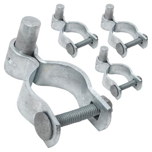 VIVIDA 2-3/8" Chain Link Gate Hinge, Galvanized Male Post Hinge, for 2-3/8" OD Post, Chain Link Fence Hardware, 4 PCS - size: 2-3/8" (4 PCS)