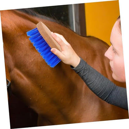 Abaodam Durable Horse Grooming Brush with Stiff Bristle Ergonomic Design for Easy Cleaning of Horses Cattle and Donkeys Reliable Material for Gentle Grooming Experience
