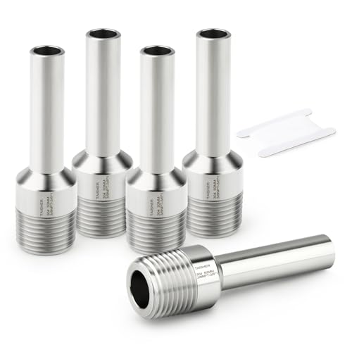 TAISHER 5PCS 304 Stainless Steel Pipe Fittings, 3/8" NPT Male Threaded, 2" Length Weld Nipple Cast Pipe - size: 3/8" NPT x 3/8" OD(2" Length)