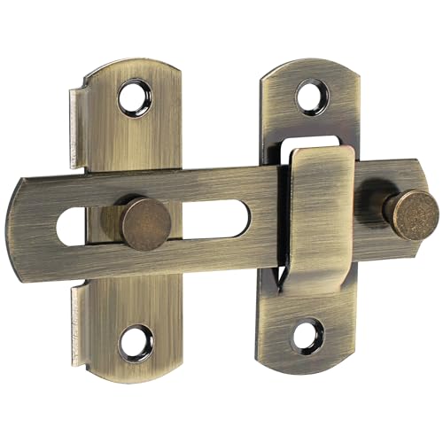 Alise 4 inch Flip Latch Gate Latches, Safety Door Latch for Barn Wood Fence Sliding French Doors,Heavy Duty Stainless Steel Gate Hardware Bronze,MS9001-Q - color: Antique Bronze, size: Medium size
