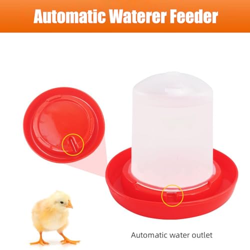 Chick Feeder and Waterer Set, 1L Baby Chicken Waterer Feeder, Baby Chicken Starter Kit, Hanging Poultry Drinker Quail Feeder, Small Coop Water Dispenser for Chickens, Turkeys, Ducks (Small Waterer) - color: Small Waterer