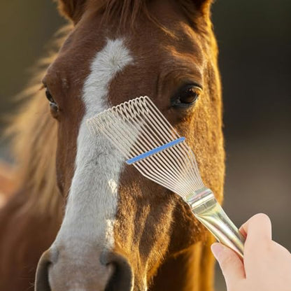 Horse Sheep Grooming Rake Ergonomic Pet Brush for Gentle Body Care Compact and Lightweight Design for Cattle Goat and Livestock for Wet and Dry Use