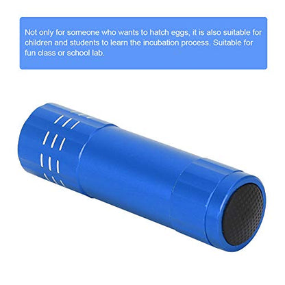 CHICIRIS Egg Candling Lamp, High Intensity Bright Cold Light for Egg Development Observation, with Portable ABS Design, for Chicken Goose Duck Poultry Hatching and School Lab (Blue) - color: Blue