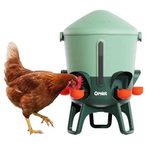 Omlet Insulated Chicken Waterer, 3 Gallon | Stay-Clean Automatic Water Dispenser for Chickens | BPA-Free | Anti-Roost Domed Lid | Includes 5 Cups & Nipples | Sage Green - color: Sage Green, size: 3 Gallon