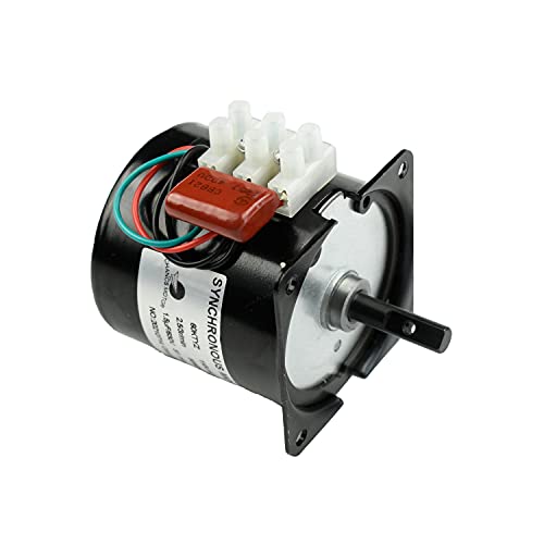 CHANCS 60KTYZ Mini Gearbox Electric Motor AC 110V 30-36RPM CW/CCW Synchronous Gear Motor with Fixed Bracket Bracket Support Fixed Base - size: 30/36r/min Motor+Bracket