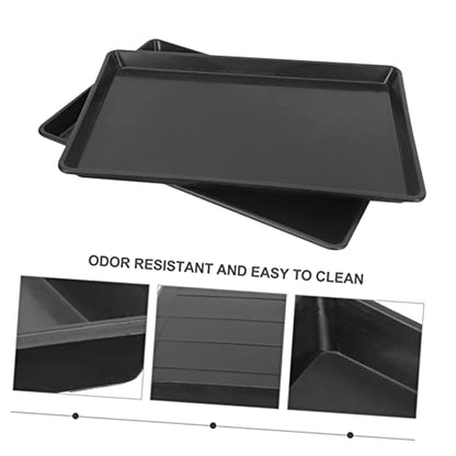BESPORTBLE 2pcs Dog Crate Tray for Parakeet and Small Pets Potty Pan for Bunny Cage and Cat Litter Easy- Non-Leak Design - size: 46x30cm