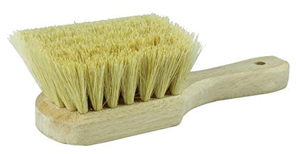 Weiler 44014 8" Utility Scrub Brush, White Tampico Fill, Short Handle, Wood Block - size: 8", style: White Tampico