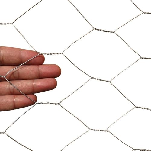 20GA Galvanized Hexagonal Poultry Netting Chicken Wire 18 in x 25 ft x 2 in Mesh - size: 18"x25'- 2" 20GA