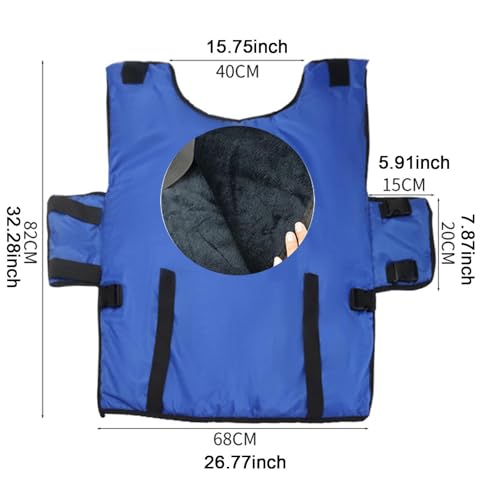Calf Warming Blanket Jacket Blue Cold Weather Protection Fleece Lined Comfortable Calf Coat- Thicken Universal