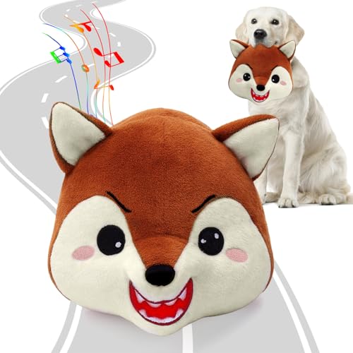 BABORUI Interactive Dog Toys Fox, Jumping Squeaky Dog Toys with Recording and Music Modes, Rechargeable Moving Dog Chew Toys for Small/Medium/Large Dogs to Keep Them Busy(Fox) - color: Fox