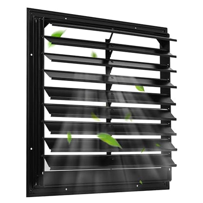 AIWFL 18 Inch Aluminum Automatic Exhaust Shutter Louver Vent, Automatic Gravity Shutter Louver Vent for Home Attics, Workshops, Barn, Greenhouse