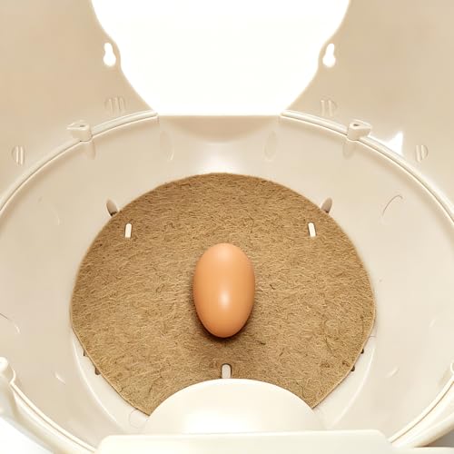 Roll Away Chicken Nesting Box, Egg-Shaped Hen Laying Box with Automatic Egg Collection, Wall Mount or Floor Stand, Rust-Free ABS (Pro (2 Boxes, 6 Pad+2Eggs))