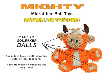 MIGHTY- Microfiber Ball Monkey – Made with Squeaker Balls and Minimal Stuffing. Strong & Tough. Interactive Play Dog Toy. Machine Washable & It Floats | Multiple Layers & Reinforced Seams , Washable and Floats , Mighty® Construction - color: Brown Monkey