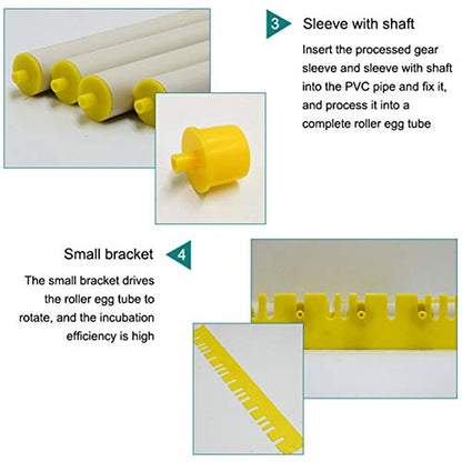 Automatic Rotary Turner Roller Tray Duck Quail Bird Poultry Eggs Incubator