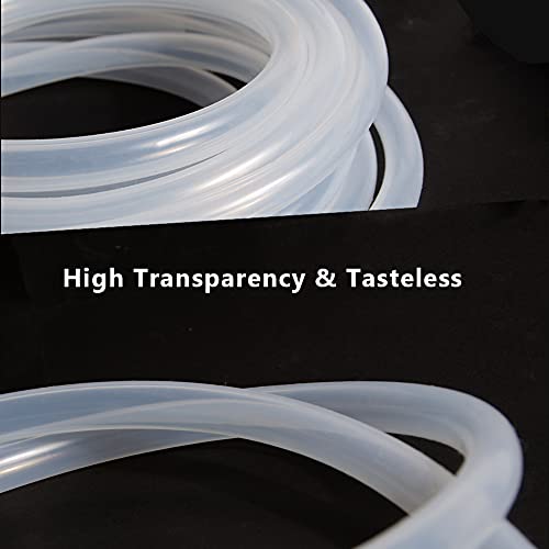 Feelers Silicone Tubing, Food Grade Pure Siliconce Hose 1/8" ID 3/16" OD 9.84ft, High Temperature Resistant Flexible Hose for Water Air Pump, Aquarium, Home Brewing, Kitchen - size: 1/8"ID-3/16"OD, style: 9.84ft length(3 Meter)