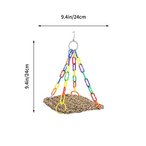 4pcs Parrot Swing Chicken Coop Accessories Large Chicken Coop Woven Parrot Activity Bird Toys Cage Bite s Foraging Wall Toy Abs to Climb Training Rack