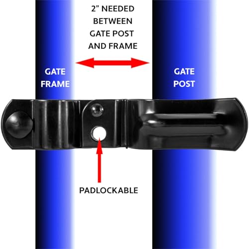 Black 1-5/8" x 1-7/8" Heavy Duty Fork Latch - Powder Coated - Pressed Steel - CASE Qty 10 - size: Black 1-5/8" x 1-7/8" - Case