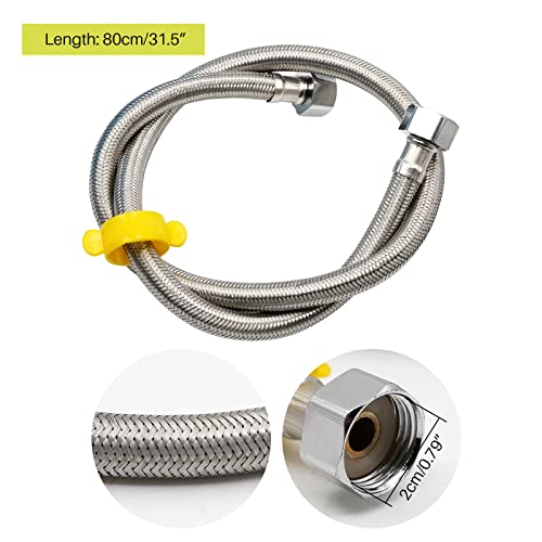 Automatic Water Bowl for Dog, Dog Water Bowl Dispenser with 2 Float Valve and 80cm Pipe, Livestock Water Trough for Horse Cattle Goat Pig Farm Supplies