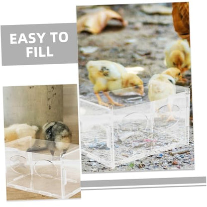 3pcs Chicken Feeder Automatic Poultry Feeding Container for Chickens and Quails Easy to Clean Promotes Feeding Schedule for Backyard Farmers