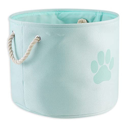 Bone Dry Pet Storage Collection Collapsible Bin, Medium Round, Aqua - color: Aqua, size: Medium Round
