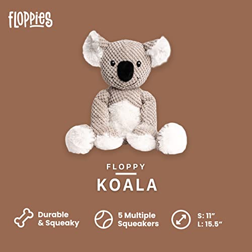 fabdog Floppies Plush Dog Toy - Cute & Durable Squeaky Dog Toys - Best Squeak Toy for Puppies and All Breeds | Ideal Pet Gift| Small Koala - color: Koala, size: Small