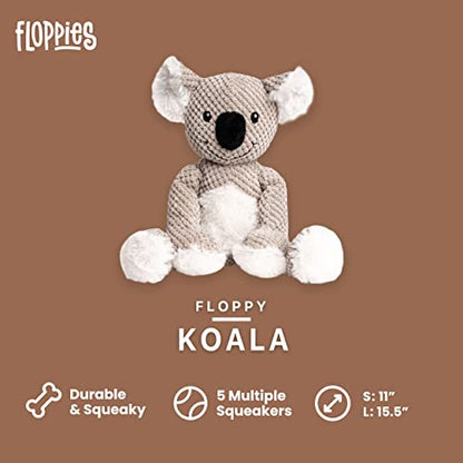 fabdog Floppies Plush Dog Toy - Cute & Durable Squeaky Dog Toys - Best Squeak Toy for Puppies and All Breeds | Ideal Pet Gift| Large Koala - color: Koala, size: Large