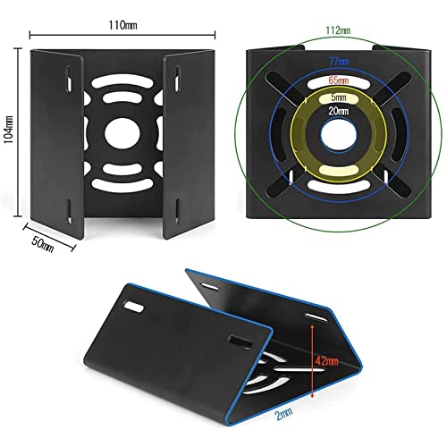 Universal Vertical Pole Mount Adapter Bracket for CCTV Security Camera PTZ Dome Vertical Pole Mounting Bracket Black with 4 Loops - size: 2 PACK