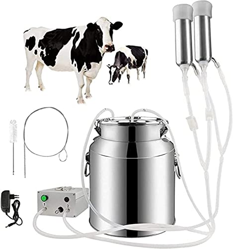 Electric Milking Machine, Stainless Steel, 14L Cow and Sheep Barrel Suction Pulse Milking Machine Vacuum Pump Milking Machine Barrel Can Food Grade Hose - size: Cattle