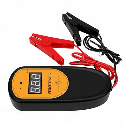 Pssopp High Tensile Fence Supplies Electric Fence Voltage Tester, Portable Voltmeter Grounding Tester LCD Display for Farm Livestock Garden Security