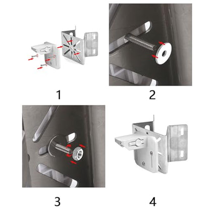 Weatherproof Stainless Steel Camera Mounting Bracket Security Camera Bracket for Home and Business Security - color: Oh!