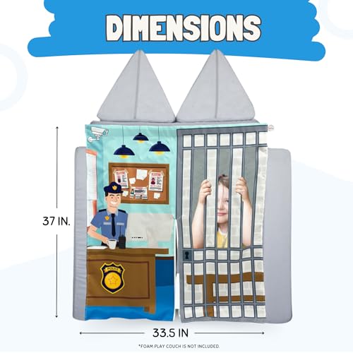 Couch Swag Play Panel for Childrens Foam Sofa Kids Couch (Police) - style: Police Station