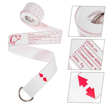 Abaodam Animal Weight Tape Measure for Cattle Livestock Lightweight Bust Measuring Tool Pigs and Cows Compact Portable Design for Easy Storage