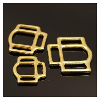 Solid Brass Horse Halter Square 3-Sided Halter Bridle Buckles Equestrian Equipment Leather Craft DIY Accessory(Size:16mm) - size: 16mm