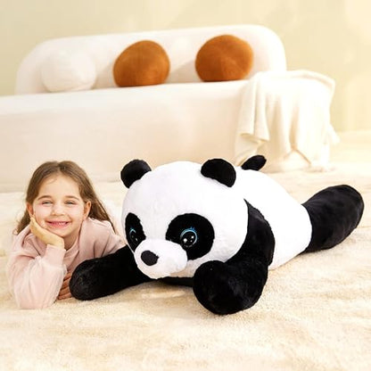 IKASA Giant Panda Stuffed Animal Plush Toy,30" Large Cute Jumbo Soft Toys,Huge Big Size Plushy Fluffy Fat Oversized Plushie,Gifts for Kids Girls - style: Panda