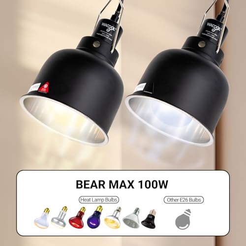 WACOOL TERRA Reptile Light Fixture 2 Pack, 5.5 in Deep Dome Reptile Heat Lamp Fixture, Optical Reflection Terrarium Light Fixture for Reptile UVB UVA Heat Basking Bulbs - style: 5.5 inch-2pack