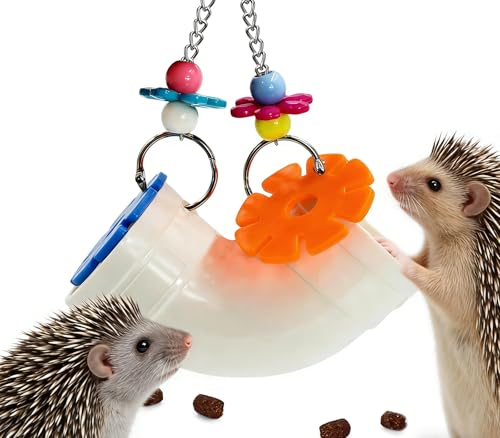 Hedgehog Toys for Hedgehogs to Play with, Foraging Toys for Hedgehogs, Hanging Slow Feeder Enrichment Toy Puzzle Supplies Cage Accessories for Rat, Hamster, Rabbit, Parakeets