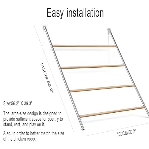 Chicken Roosting Bar, Large Chicken Perch for Coop,Easy to Installation&Clean,Roosting Perch,Roosting Bars for Chickens in Coop,Poultry Toys for Backyard,Poultry coop Accessories(56' L X 39' W)