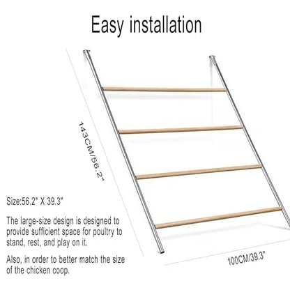 Chicken Roosting Bar, Large Chicken Perch for Coop,Easy to Installation&Clean,Roosting Perch,Roosting Bars for Chickens in Coop,Poultry Toys for Backyard,Poultry coop Accessories(56' L X 39' W)