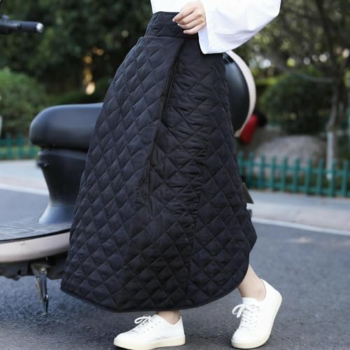 Chair Blankets for Adults - Waterproof Windproof Wearable Apron Blanket, Motorcycle Scooter Riding Leg Cover with Pocket for - color: Black