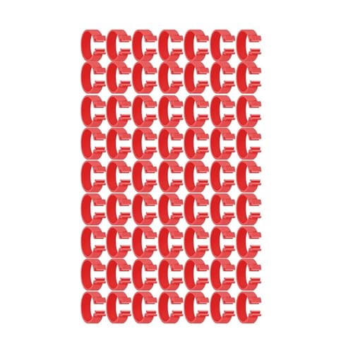 16mm Poultry Clasp Foot Ring Without Text Colourful Chicken Clip Animal Identification Tool Rings for Farm Leg Chick Duck Goose for Easy Flock Management(Red,20Pcs) - color: Red, size: 20Pcs
