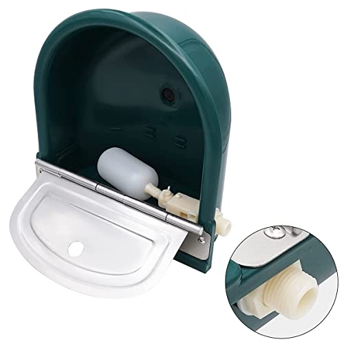 Automatic Waterer Cattle Water Bowls with Float Valve, Water Trough Cattle Drinking Waterer for Cattle Sheep Horse Pig Dog Farm Supplies,Green - color: Green