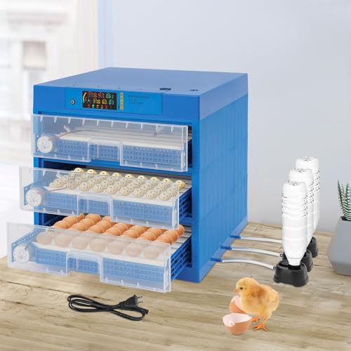 180 Eggs Incubator, Intelligent Automatic Egg Rotating Incubator with Auto Turning and Temperature Humidity Control, Automatic Digital Poultry Hatcher Machine for Chicken Duck Quail Eggs - size: 180 Eggs