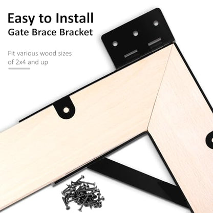 Anti Sag Gate Frame Kit Heavy Duty Gate Corner Brace Bracket with a Self-Locking Gate Latch Gate Kits for Wooden Fence Garden Wooden Driveway Gates Shed Doors Corral Gates 2 Sets - size: 2 sets