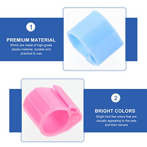 20pcs Colorful Poultry Leg Bands for Homing Pigeons Foot for Easy Identification of Chickens and Birds Lightweight and Sturdy Design