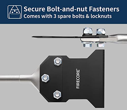 SDS Plus Floor Scraper with Spare Bolts and Nuts, Firecore 4 Inch x 10 Inch Rustproof Tile Removal Tool Thinset Remover Chisel Bits for Rotary Hammer Drill, Flooring Adhesives Remover FS23410B - style: Scraper