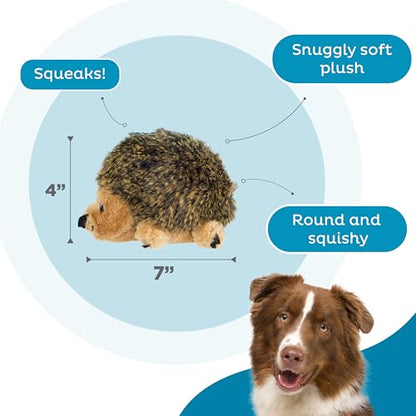 Outward Hound Hedgehogz Stuffed Dog Toy – Soft Plush Hedgehog, Squeaks, 6" x 4" x 4.5" - size: Small (Pack of 1)