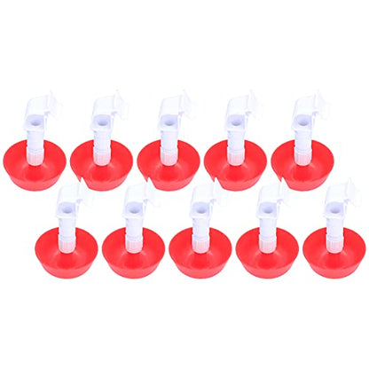 Yosoo Chick Water Drinker 10Pcs Poultry Drinking Cups 360-Degree Watering System with Adjustable for Chicks Square Tube