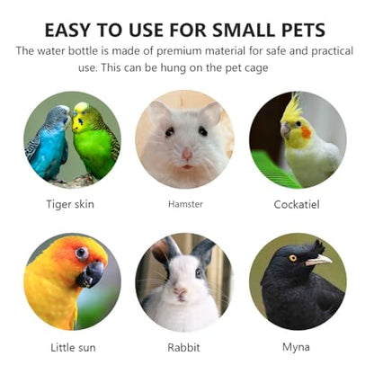 Small Animal Water Bottle 2 Pack, No Drip Guinea Pig Water Bottle & Rabbit Water Dispenser, 350ml Leakproof Pet Water Dispenser for Hamster, Bunny & Small Pet Cage Accessories