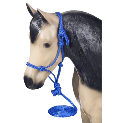 Tough1 Miniature Poly Rope Halter with Lead - color: Royal Blue, size: Large